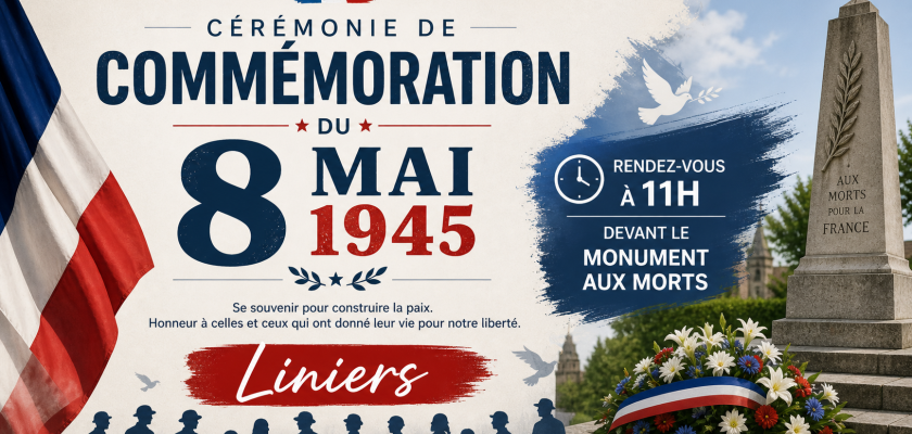 Visuel Cérémonie de commémoration du 8 Mai 1945