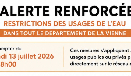 Visuel ALERTE RENFORCÉE : Restrictions des usages de l’eau